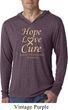 Uterine Cancer Hope Love Cure Lightweight Hoodie Tee