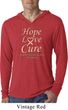 Uterine Cancer Hope Love Cure Lightweight Hoodie Tee