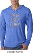 Uterine Cancer Hope Love Cure Lightweight Hoodie Tee