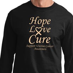 Uterine Cancer Hope Love Cure Long Sleeve