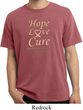 Uterine Cancer Hope Love Cure Pigment Dyed T-shirt