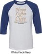 Uterine Cancer Hope Love Cure Raglan Shirt