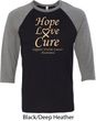 Uterine Cancer Hope Love Cure Raglan Shirt