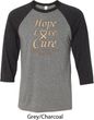 Uterine Cancer Hope Love Cure Raglan Shirt
