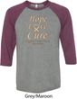 Uterine Cancer Hope Love Cure Raglan Shirt