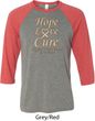Uterine Cancer Hope Love Cure Raglan Shirt