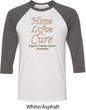 Uterine Cancer Hope Love Cure Raglan Shirt