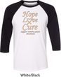 Uterine Cancer Hope Love Cure Raglan Shirt