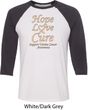 Uterine Cancer Hope Love Cure Raglan Shirt