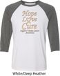 Uterine Cancer Hope Love Cure Raglan Shirt