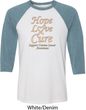Uterine Cancer Hope Love Cure Raglan Shirt