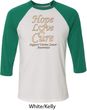 Uterine Cancer Hope Love Cure Raglan Shirt