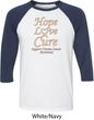 Uterine Cancer Hope Love Cure Raglan Shirt