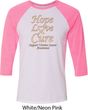 Uterine Cancer Hope Love Cure Raglan Shirt
