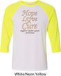 Uterine Cancer Hope Love Cure Raglan Shirt