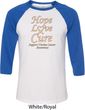 Uterine Cancer Hope Love Cure Raglan Shirt