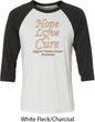 Uterine Cancer Hope Love Cure Raglan Shirt
