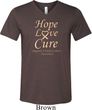 Uterine Cancer Hope Love Cure Tri Blend V-neck