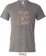 Uterine Cancer Hope Love Cure Tri Blend V-neck