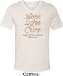 Uterine Cancer Hope Love Cure Tri Blend V-neck