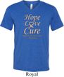 Uterine Cancer Hope Love Cure Tri Blend V-neck