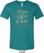 Uterine Cancer Hope Love Cure Tri Blend V-neck