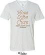 Uterine Cancer Hope Love Cure Tri Blend V-neck