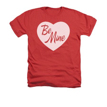 Valentine's Day Shirt Be Mine Adult Heather Red Tee T-Shirt