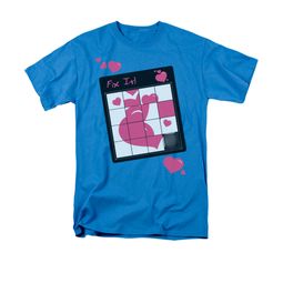 Valentine's Day Shirt Fix It Puzzle Adult Turquoise Tee T-Shirt