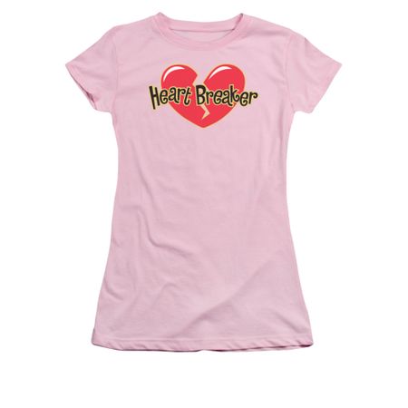 Valentine's Day Shirt Juniors Heart Breaker Pink Tee T-Shirt