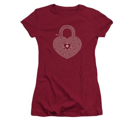 Valentine's Day Shirt Juniors Key To My Heart Cardinal Tee T-Shirt