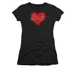 Valentine's Day Shirt Juniors Love Hate Black Tee T-Shirt