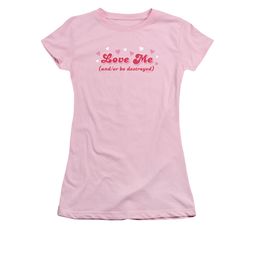 Valentine's Day Shirt Juniors Love Me Pink Tee T-Shirt