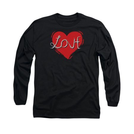 Valentine's Day Shirt Love Hate Long Sleeve Black Tee T-Shirt