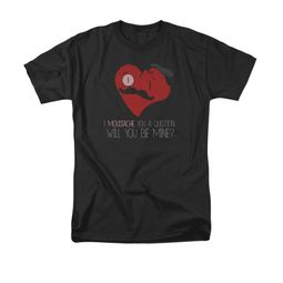 Valentine's Day Shirt Popping The Question Adult Black Tee T-Shirt