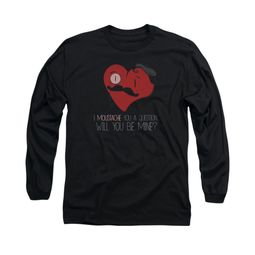 Valentine's Day Shirt Popping The Question Long Sleeve Black Tee T-Shirt