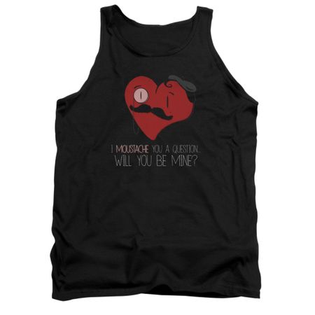 Valentine's Day Tank Top Popping The Question Black Tanktop