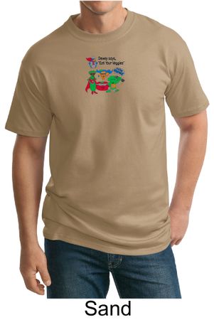 Vegan Mens Tall Shirt - Dewey Says Eat Your Veggies