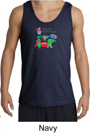 Vegan Mens Tanktop - Dewey Says Eat Your Veggies Adult