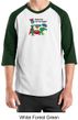 Vegetarian Shirt - Dewey Says Eat Your Veggies Raglan  Adult Shirt