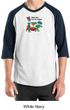 Vegetarian Shirt - Dewey Says Eat Your Veggies Raglan  Adult Shirt