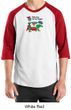 Vegetarian Shirt - Dewey Says Eat Your Veggies Raglan  Adult Shirt
