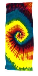 Vintage Beach Towel - Tie Dye Reactive Rainbow Retro