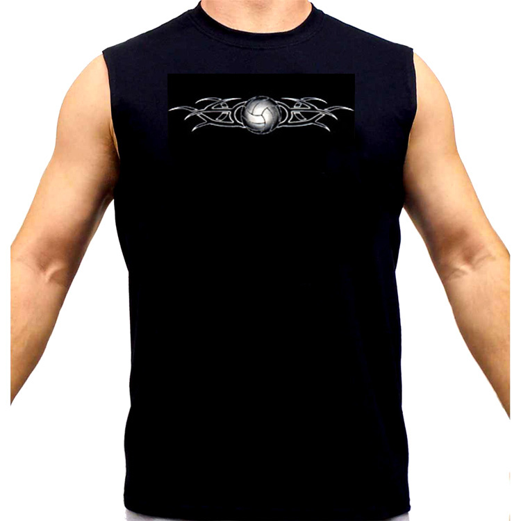 Volleyball Mens Tshirt Tribal Adult Shooter Sleeveless Tee Volley
