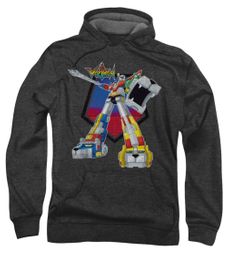 Voltron Hoodie Sweatshirt Blazing Sword Charcoal Adult Hoody