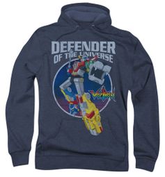 Voltron Hoodie Sweatshirt Defender Navy Blue Adult Hoody Sweat Shirt