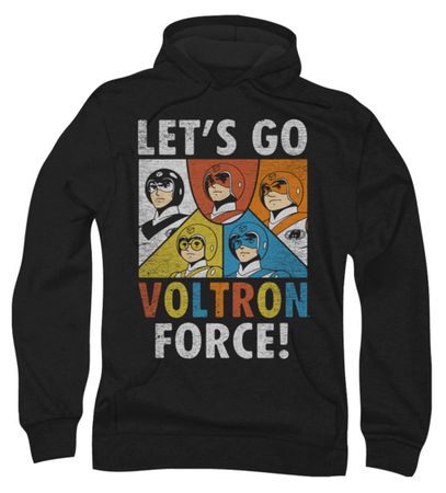 Voltron Hoodie Sweatshirt Force Black Adult Hoody Sweat Shirt