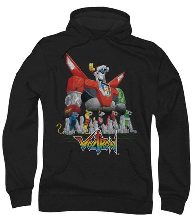 Voltron Hoodie Sweatshirt Lions Black Adult Hoody Sweat Shirt