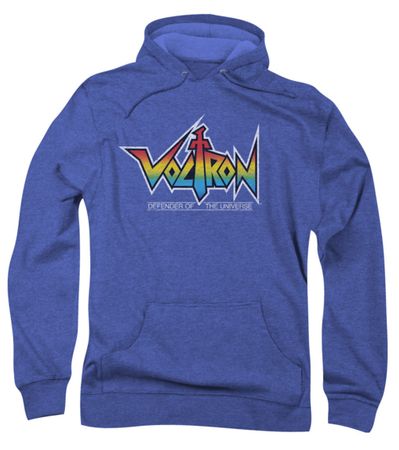 Voltron Hoodie Sweatshirt Logo Royal Blue Adult Hoody Sweat Shirt