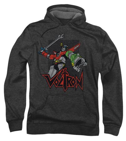 Voltron Hoodie Sweatshirt Roar Charcoal Adult Hoody Sweat Shirt